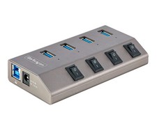 StarTech 4-Port Self-Powered USB-C Hub with Individual On/Off Switches picture