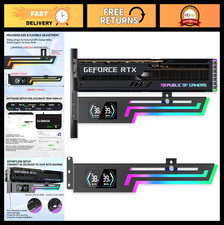 Adjustable GPU Support Bracket with Temp Display & RGB Strip - Universal Graphic picture
