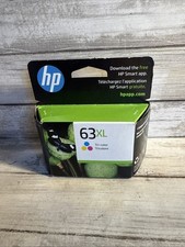 New Genuine HP 63XL High Yield Tri-color Ink Cartridge F6U63AN Exp Mar 2026 picture