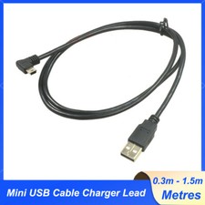 Mini USB Cable Charger Lead Male to Right Angle Mini USB Male Cable 0.3m - 1.5m picture