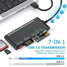 Card Reader USB 3.0, Multi-Card Reader for xD/CF/MS/SD/TF, 7-in-1 Memory Adapter picture