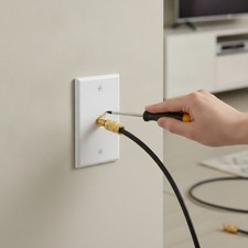 2-Pack  Listed 3GHz Coax Wall Plates | Lacquered Finish & Quick Install picture
