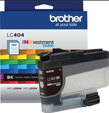Genuine Brother LC404 Black Tank Ink Cartridge MFC-J1205W MFC-J1215W DCP-J1200 picture
