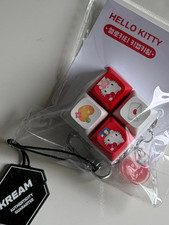 Sanrio Hello Kitty 7-Eleven Korea Exclusive Square Keycap Keyring Mechanical New picture