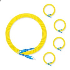 5 PCS 3 Meter Fiber Optic Patch Cord SC UPC To SC UPC Simplex 9/125m OS2 PC picture