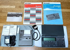 Sharp PC-E500 Pocket Computer Calculator with Cover & CE-126P Printer Set Japan picture