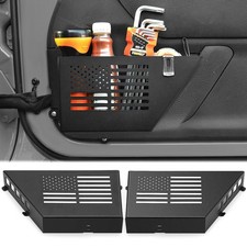 Metal Front Door Pockets Compatible with Jeep Wrangler JK JKU Accessories picture