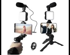 Video Live Stream LED Light Microphone Mic Tripod Phone Holder YouTube NEW picture