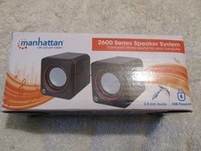 Manhattan 2600 USB Powered Stereo Speaker System - Volume Control NEW IN BOX picture