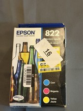 Genuine Epson 822 Cyan Magenta Yellow Standard-Capacity Ink Cartridges 01/2028 picture