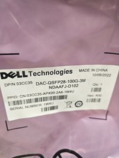 *NEW* Dell DAC-QSFP28-100G-3M 03CC35 470-ABQE DAC-Q28-100G-3M NETWORK CABLE  picture