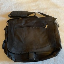 Black Canvas Laptop Shoulder Bag For 14” Laptop picture