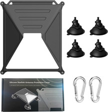 Starlink Mini Protective Case with 4-Point Suction Mount - Secure Car/RV/Boat In picture