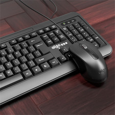Keyboard Mouse Wired 104 keys Combo Computer Silent Set Black For Windows/mac picture