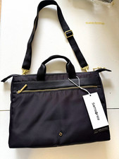 Samsonite Mobile Solution 2 Slim Briefcase Black Nylon Adjustable Strap NWT picture