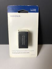 Brand New Insignia Cat5 Cat5e Inline Network Cable Coupler Black New picture