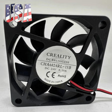 1PCS CREALITY Fan CHA6024RL-15B DC24V 0.10A 6CM 6015 2 Wire cooling fan picture