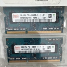 Hynix 4GB (2x2GB) DDR3 SO-DIMM 204-Pin PC3-10600S Laptop RAM HMT325S6CFR8C-H9 picture