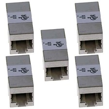 5 Pcs Cat6 RJ45 Female to Female Shielded Inline Coupler Cable Joiner Extender picture