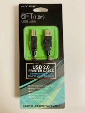 2x Hype 6 FT USB Cable USB 2.0 Printer Cable PC Mac 1.8m picture
