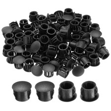 100-PackBlack Hole Plugs, 10mm / 0.39 Inch Plastic Hole Cover Panel Plugs picture