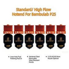 For BambuLab P2S Standard/High Flow Hotend Hardened Steel Removable Nozzle picture