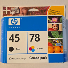 HP 45/78 Genuine Original Inkjet Ink Cartridges Black & Tri-Color 2 Pack picture