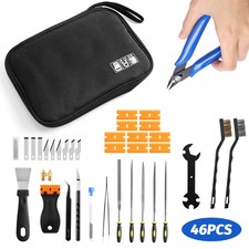 46 Pcs 3D Printer Tool Kit Carving Knife Cleaning Needle Tweezers Plier Scraper picture