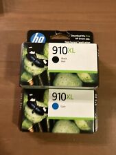 Lot Of 2 HP 910XL High Yield Black & Cyan Ink Cartridges-New(Exp. 2025) &FS picture