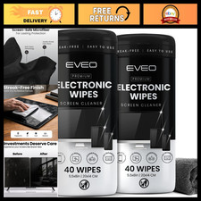 Streak-Free Electronic Screen Cleaner Wipes [2 Pack x40] for TV, Laptop, iPhone, picture