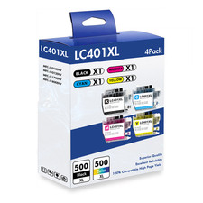 4pk LC401XL H-Yield Ink Cartridges for Brother MFC-J1010DW MFC-J1012DW J1170DW picture