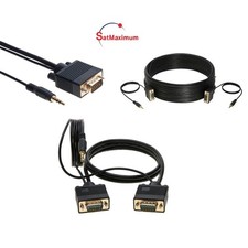 SVGA Cable w/Audio 15-Pin M/M 2048×1536 PC TV Monitor Projector Multi-Pack LOT picture
