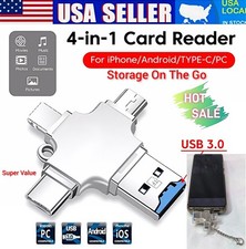 USB 3.0 TF/SD 64GB Card Adapter Flash Drive Type-C OTG  iPhone&Android PC picture