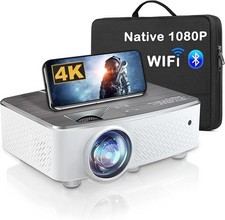 MPBEKING Mini Projector, WiFi Bluetooth, 4K Support, 1080P Full HD, 9500 Lumens picture