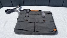 PKG Gray Canvas Shoulder Messenger Bag for 15