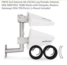 MIMO 2x2 External Antenna Kit for 4G LTE/5G Hotspots & Routers Wideband High ... picture