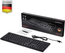 Large Print Computer Keyboard LED Lighted White Backlit Full Size Multimedia Key picture