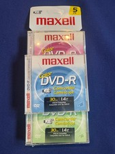 Maxell 5-Pack Mini Color DVD-R Camcorder Media Gamescope 1.4 GB 30-Minute • New picture