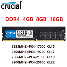 Crucial DDR4 4GB 8GB 16GB Memory Ram PC4 2133 2400 2666 3200MHZ 1.2V UDIMM picture