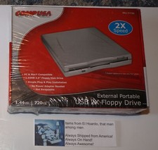 Comp USA External Portable USB 2X Floppy Drive Comp USA New SEALED SKU 311196 picture