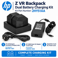[2 PACK] NEW HP Z VR Backpack Battery Charger 2HY51AA Dual Cradle + 180W Adapter picture