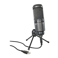 Audio-Technica AT2020USB+ USB Condenser Microphone w/ Headphone Jack Black picture