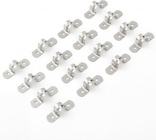100 Pcs 1/2 Inch Opening 304 Stainless Steel Pipe Strap U Bracket Clamp picture