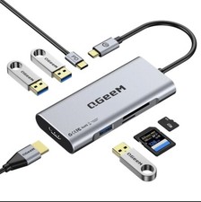 USB C Hub, QGeeM USB C to HDMI Adapter 4k, 7 in 1 USB C Dongle with 100W Powe... picture