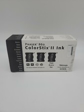 Phaser 860 ColorStix II Ink 3 Black Ink 016-1902-01 Tektronix Xerox NEW picture