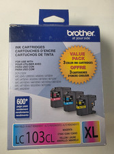 Brother LC103CL XL OEM Ink 3-Pack Cyan Magenta Yellow Open Box Exp 2021 picture
