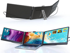 14'' Triple Laptop Screen Extender– 1080P FHD IPS Monitors for 13''–17'' Laptops picture