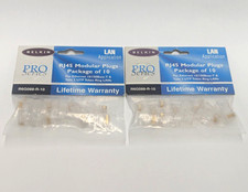 2 Packs of Belkin R6G088-R-10 20 Total RJ45 Modular Network Plugs NIC Jacks picture