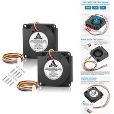 GDSTIME 4010 PWM Blower Fan 24V 12000 RPM 1.25mm 4-Pin Dual Ball 2-Pack picture
