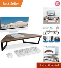 Elegant 26-Inch Triangle Monitor Stand Riser for Corner Desktop Organization picture